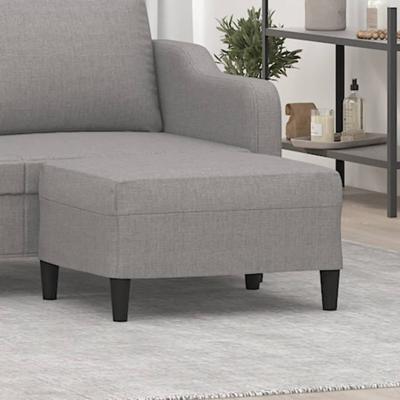 Voetenbank 70x55x41 cm stof lichtgrijs Voetenbank 70x55x41 cm stof lichtgrijs