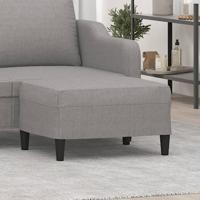 Voetenbank 70x55x41 cm stof lichtgrijs - thumbnail