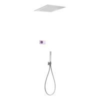 Tres electronische inbouw doucheset met regendouche chroom 09286561 - thumbnail