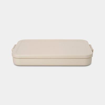 Brabantia Make & Take Lunchbox plat kunststof Soft Beige Brabantia Make & Take Lunchbox plat kunststof Soft Beige
