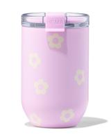 HEMA Koffiebeker to go 350ml rvs bloem - thumbnail