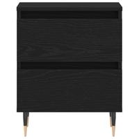 Nachtkastje 2 pcs Zwart eiken 40 x 35 x 50 cm Bewerkt hout - thumbnail