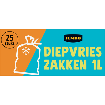 Jumbo Diepvrieszakken met Sluitstrips en Schrijfvakken 1 L 25 Stuks Jumbo Diepvrieszakken met Sluitstrips en Schrijfvakken 1 L 25 Stuks