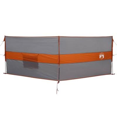 Windscherm camping waterdicht 344x120 cm grijs en oranje Windscherm camping waterdicht 344x120 cm grijs en oranje