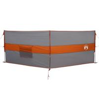 Windscherm camping waterdicht 344x120 cm grijs en oranje - thumbnail