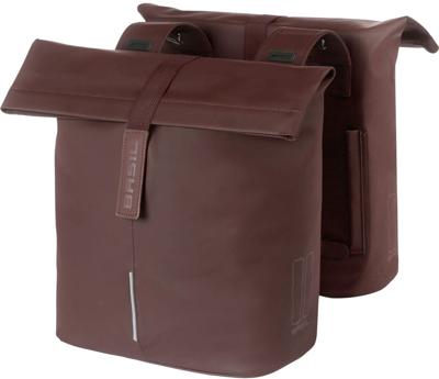 Basil tas city dubbel vegan leather | roasted brown