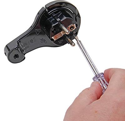 Kopp 172005030 Platte stekker met randaarde Plastic 230 V Zwart IP20 Kopp 172005030 Platte stekker met randaarde Plastic 230 V Zwart IP20