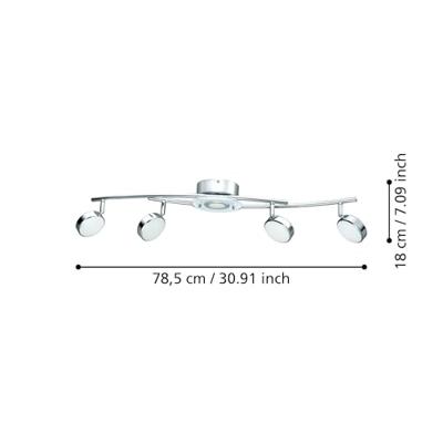 Eglo 4-lichts plafondlampSalto chroom - 32829