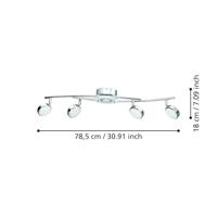 Eglo 4-lichts plafondlampSalto chroom - 32829 - thumbnail