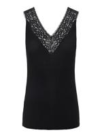 Dames hemd kant - Lace top Siri - Kanten onderhemd - Kanten schouderbandjes - Viscose - thumbnail