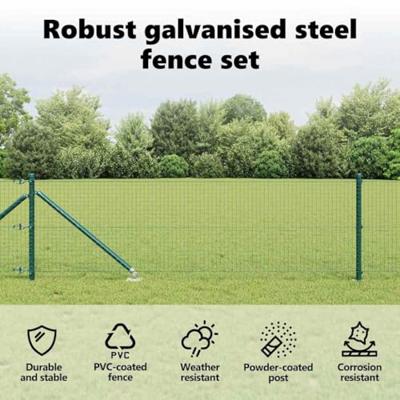 VidaXL Afrasteringspaal groen 10 x 0,8 m (25 x 25 mm gaas)