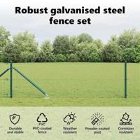 VidaXL Afrasteringspaal groen 10 x 0,8 m (25 x 25 mm gaas) - thumbnail