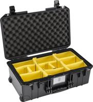 PELI 1535 Air Lichtgewicht Trolley Koffer voor Camera's, DSLR, Drones en Ander Kwetsbaar Apparatuur, Water- en Stofdicht, Capaciteit: 27L, Gemaakt In de Vs, Met Klittenband Vakverdeling, Kleur: Zwart - thumbnail