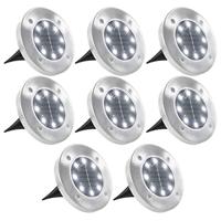 VidaXL Grondlampen 8 st solar led wit - thumbnail