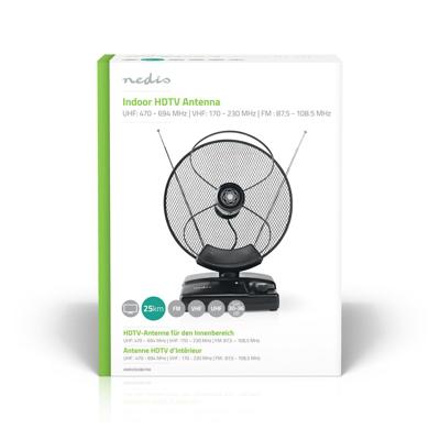 Nedis Binnenantenne | 0-25 km | LTE700 | 36 dB | Zwart | 1 stuks - ANIR2503BK700 ANIR2503BK700