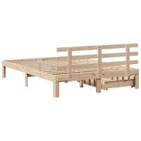 Bedframe met lades massief grenenhout 135x190 cm - thumbnail