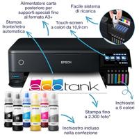 Epson EcoTank ET-8550 Multifunctionele printer Inkjet Kleur A4, A3 Printen, scannen, kopiëren Duplex, Inktbijvulsysteem, LAN, USB, WiFi - thumbnail