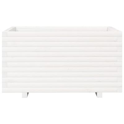 Plantenbak 90x60x49,5 cm massief grenenhout wit Plantenbak 90x60x49,5 cm massief grenenhout wit