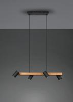 Trio Richtbare hanglampMarley Zwart met hout - 312490432 - thumbnail