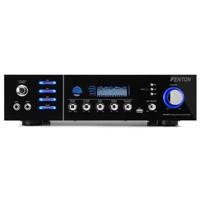 Fenton AV320BT surround hifi-versterker, PA versterker home theater karaoke, power: 2 x 100 watt RMS (8 ohm), impedantie: 4/8 ohm, Bluetooth, USB, digitale display, echo/bass/treble, zwart - thumbnail