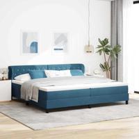 Boxspringbed met donkergrijs fluwelen matras 80x200 cm - thumbnail