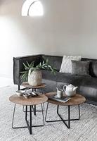 DTP Home Bijzettafel 'Neptunes' Teakhout, 40cm, kleur Naturel - thumbnail