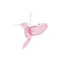 Ornament pvc kolibri h7 cm glitter/roze kersthanger Kurt S. Adler - Kurt s adler - thumbnail