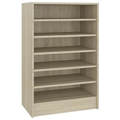 Schoenenkast 60x35x92 cm bewerkt hout sonoma eikenkleurig