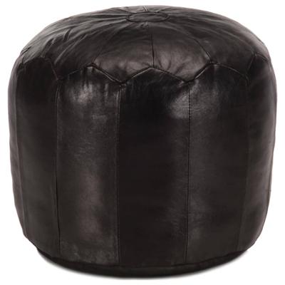 VidaXL Poef 40x35 cm echt geitenleer zwart