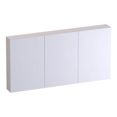Brauer Impress Deluxe Spiegelkast - 140 cm - met interne en externe Verlichting - 3 Dubbelzijdige Spiegeldeuren - Mat Zand
