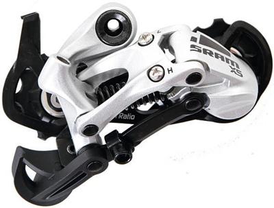 Sram achterderailleur "x5" rear derail. "x5" 9-sp med.cage sil.