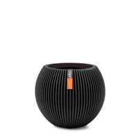 Capi Bloempot Vaas Bol Groove Zwart Ø18cm - thumbnail
