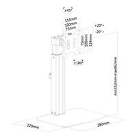 Neomounts Flatscreen bureausteun FPMA-D865BLACK bevestiging - thumbnail
