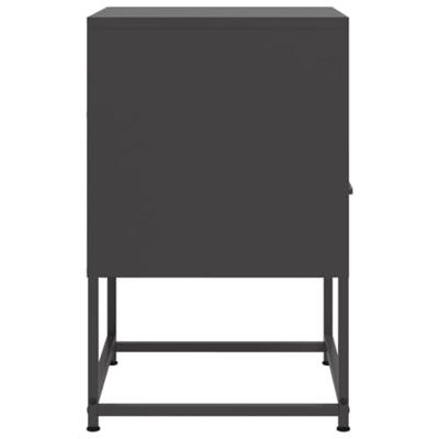 Nachtkastjes 2 st 36x39x60,5 cm staal zwart