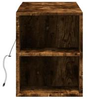 Tv-wandmeubel met LED-verlichting 135x31x39,5 cm gerookt eiken - thumbnail