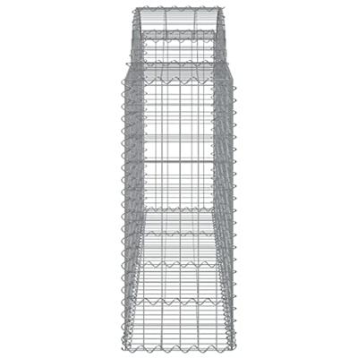 VidaXL Schanskorf gewelfd 200x50x100/120 cm gegalvaniseerd ijzer