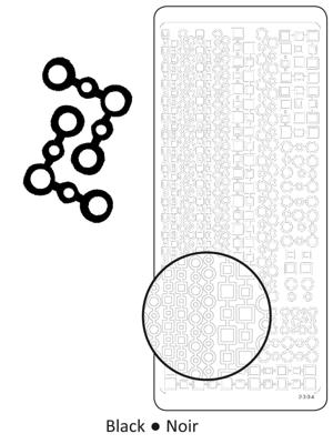 Vaessen Creative • sticker 10x23cm 10pcs zwart retroframe