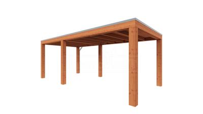 Trendhout Overkapping Palermo XXL 625x315 cm- Plat dak- Hout- Trendhout