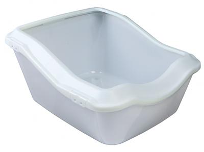 TRIXIE KATTENBAK CLEANY CAT MET RAND WIT 54X45X29 CM TRIXIE KATTENBAK CLEANY CAT MET RAND WIT 54X45X29 CM
