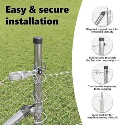 VidaXL Afrasteringspaal zilver 10 x 1 m (25 mm gaas) staal