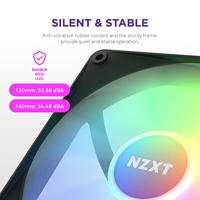 NZXT F140 Core - 140mm RGB Fan - Single - Black - thumbnail