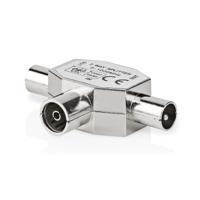 Coaxsplitter | 2x IEC (Coax) Male - IEC (Coax) Female | Metaal - thumbnail