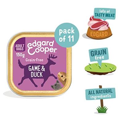 Edgard & Cooper Wild & Eend hond natvoer kuipjes 11 x 150gr