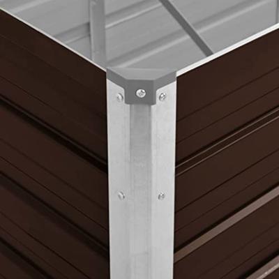 VidaXL Plantenbak verhoogd 100x40x77 cm gegalvaniseerd staal bruin VidaXL Plantenbak verhoogd 100x40x77 cm gegalvaniseerd staal bruin