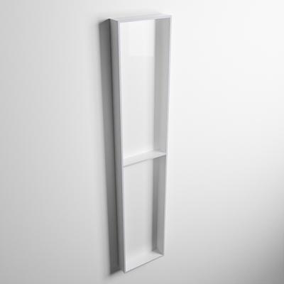 MONDIAZ EASY Nis 89,5x29,5cm in solid surface kleur Cale | Talc. 2 vakken geschikt voor in- of opbouw