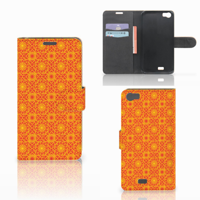 Wiko Lenny Telefoon Hoesje Batik Oranje - thumbnail