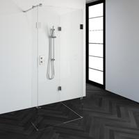 Sanituba Complete Profielloze Inloopdouche Reversed 90x90/30 cm Chroom - thumbnail