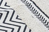 Tapijt DKD Home Decor Zwart Zig-zag Wit (160 x 226 x 0,7 cm) - thumbnail