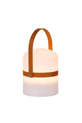 Lucide LITTLE JOE - Oplaadbare Tafellamp Binnen/Buiten - Accu/Batterij - Ø 10 cm - LED Dimb. - 1x0,3W 3000K - IP44 - Bruin