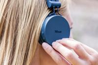 Trust Mobile Tones On-Ear Draadloze Bluetooth Koptelefoon, Wireless Headphones (25 uur Speeltijd, 40mm Drivers, Opvouwbaar, Ingebouwde Microfoon) Blauw - thumbnail